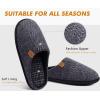 imageCOFACE Unisex Mens Womens Cozy Memory Foam Scuff Slippers Casual Slip On Warm House Shoes IndoorOutdoor Felt Sandal Slippers With Arch Support Rubber Sole Size 415Casual Black