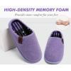 imageCOFACE Unisex Mens Womens Cozy Memory Foam Scuff Slippers Casual Slip On Warm House Shoes IndoorOutdoor Felt Sandal Slippers size 8 Purple