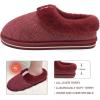 imageCOFACE Womens Fluff Slippers Memory Foam Slip on House Slippers Ladies Comfortable Warm Plush Fur Slipper With Cozy Cushion LiningRed
