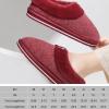 imageCOFACE Womens Fluff Slippers Memory Foam Slip on House Slippers Ladies Comfortable Warm Plush Fur Slipper With Cozy Cushion LiningRed