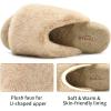 imageCOFACE Womens Fuzzy Slides Fluff Faux Fur House Slippers Open Toe Slip On Soft Memory Foam Slippers with Arch Support Indoor OutdoorClearance