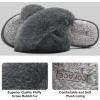 imageCOFACE Womens Fuzzy Slides Fluffy Faux Fur House Slippers Open Toe Slip On Soft Memory Foam Slippers with Arch Support Indoor Outdoor Grey Size 8Clearance