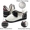 imageCOFACE WomensWoolKnitIndoorBootiesSlippersHouseShoesforWomen Memory Foam Ladies Warm Winter House Slipper Boots Anti Slip Soft Plush Fur Lining Slip On Slippers Ankle High Boots Socks Indoor