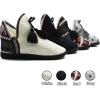 imageCOFACE WomensWoolKnitIndoorBootiesSlippersHouseShoesforWomen Memory Foam Ladies Warm Winter House Slipper Boots Anti Slip Soft Plush Fur Lining Slip On Slippers Ankle High Boots Socks Indoor