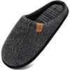 imageCOFACE Mens Memory Foam House Slippers Slip On Cozy Scuff Plaid Shoes IndoorOutdoor with Arch Support
