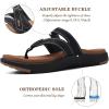 imageCOFACE Womens Fashion Orthotic Flip Flops Ladies Slip On Lightweight Athletic Yoga Mat Cushion Thong Sandals With Comfortable Plantar Fasciitis Arch SupportBlack Brown