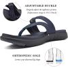 imageCOFACE Womens Fashion Orthotic Flip Flops Ladies Slip On Lightweight Athletic Yoga Mat Cushion Thong Sandals With Comfortable Plantar Fasciitis Arch SupportNavy Blue
