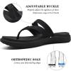 imageCOFACE Womens Fashion Orthotic Flip Flops Ladies Slip On Lightweight Athletic Yoga Mat Cushion Thong Sandals With Comfortable Plantar Fasciitis Arch SupportAll Black