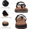 imageCOFACE Womens Fashion Orthotic Flip Flops Ladies Slip On Lightweight Athletic Yoga Mat Cushion Thong Sandals With Comfortable Plantar Fasciitis Arch SupportBlack Brown