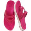 imageCOFACE Womens Fashion Orthotic Flip Flops Ladies Slip On Lightweight Athletic Yoga Mat Cushion Thong Sandals With Comfortable Plantar Fasciitis Arch SupportHot Pink