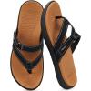 imageCOFACE Womens Fashion Orthotic Flip Flops Ladies Slip On Lightweight Athletic Yoga Mat Cushion Thong Sandals With Comfortable Plantar Fasciitis Arch SupportBlack Brown