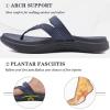 imageCOFACE Womens Fashion Orthotic Flip Flops Ladies Slip On Lightweight Athletic Yoga Mat Cushion Thong Sandals With Comfortable Plantar Fasciitis Arch SupportNavy Blue