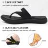 imageCOFACE Womens Fashion Orthotic Flip Flops Ladies Slip On Lightweight Athletic Yoga Mat Cushion Thong Sandals With Comfortable Plantar Fasciitis Arch SupportAll Black