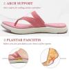 imageCOFACE Womens Fashion Orthotic Flip Flops Ladies Slip On Lightweight Athletic Yoga Mat Cushion Thong Sandals With Comfortable Plantar Fasciitis Arch SupportPink
