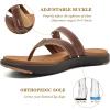 imageCOFACE Womens Fashion Orthotic Flip Flops Ladies Slip On Lightweight Athletic Yoga Mat Cushion Thong Sandals With Comfortable Plantar Fasciitis Arch SupportBrown