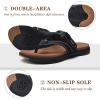 imageCOFACE Womens Fashion Orthotic Flip Flops Ladies Slip On Lightweight Athletic Yoga Mat Cushion Thong Sandals With Comfortable Plantar Fasciitis Arch SupportBlack Brown