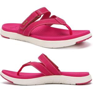 imageCOFACE Womens Fashion Orthotic Flip Flops Ladies Slip On Lightweight Athletic Yoga Mat Cushion Thong Sandals With Comfortable Plantar Fasciitis Arch SupportHot Pink