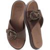 imageCOFACE Womens Dressy Orthotic Slides Lightweight Yoga Mat Thick Cushion Recovery Walking Sandals Adjustable Slip On Slippers with Comfortable Plantar Fasciitis Arch SupportBrown
