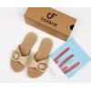 imageCOFACE Womens Dressy Orthotic Slides Lightweight Yoga Mat Thick Cushion Recovery Walking Sandals Adjustable Slip On Slippers with Comfortable Plantar Fasciitis Arch SupportBeige