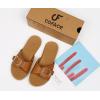 imageCOFACE Womens Dressy Orthotic Slides Lightweight Yoga Mat Thick Cushion Recovery Walking Sandals Adjustable Slip On Slippers with Comfortable Plantar Fasciitis Arch SupportKhaki