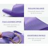 imageCOFACE Womens Dressy Orthotic Slides Lightweight Yoga Mat Thick Cushion Recovery Walking Sandals Adjustable Slip On Slippers with Comfortable Plantar Fasciitis Arch SupportPurple