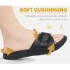 imageCOFACE Womens Dressy Orthotic Slides Lightweight Yoga Mat Thick Cushion Recovery Walking Sandals Adjustable Slip On Slippers with Comfortable Plantar Fasciitis Arch SupportBlack