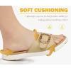imageCOFACE Womens Dressy Orthotic Slides Lightweight Yoga Mat Thick Cushion Recovery Walking Sandals Adjustable Slip On Slippers with Comfortable Plantar Fasciitis Arch SupportBeige