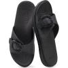 imageCOFACE Womens Dressy Orthotic Slides Lightweight Yoga Mat Thick Cushion Recovery Walking Sandals Adjustable Slip On Slippers with Comfortable Plantar Fasciitis Arch SupportBlack