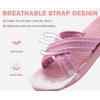 imageCOFACE Womens Orthopedic Sandals Comfortable Orthotic Soft Cushion Recovery Plantar Fasciitis Walking Slip On Ladies Cloud Cross Slides for Woman Size 511Dark Pink