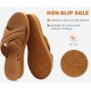 imageCOFACE Womens Orthopedic Sandals Comfortable Orthotic Soft Cushion Recovery Plantar Fasciitis Walking Slip On Ladies Cloud Cross Slides for Woman Size 511Khaki