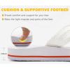 imageCOFACE Womens Orthopedic Sandals Comfortable Orthotic Soft Cushion Recovery Plantar Fasciitis Walking Slip On Ladies Cloud Cross Slides for Woman Size 511White