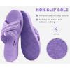 imageCOFACE Womens Orthopedic Sandals Comfortable Orthotic Soft Cushion Recovery Plantar Fasciitis Walking Slip On Ladies Cloud Cross Slides for Woman Size 511Purple