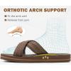 imageCOFACE Womens Orthopedic Sandals Comfortable Orthotic Soft Cushion Recovery Plantar Fasciitis Walking Slip On Ladies Cloud Cross Slides for Woman Size 511Brown