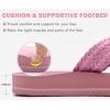 imageCOFACE Womens Orthopedic Sandals Comfortable Orthotic Soft Cushion Recovery Plantar Fasciitis Walking Slip On Ladies Cloud Cross Slides for Woman Size 511Dark Pink
