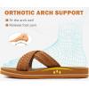 imageCOFACE Womens Orthopedic Sandals Comfortable Orthotic Soft Cushion Recovery Plantar Fasciitis Walking Slip On Ladies Cloud Cross Slides for Woman Size 511Khaki