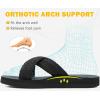 imageCOFACE Womens Orthopedic Sandals Comfortable Orthotic Soft Cushion Recovery Plantar Fasciitis Walking Slip On Ladies Cloud Cross Slides for Woman Size 511Black