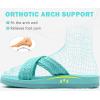 imageCOFACE Womens Orthopedic Sandals Comfortable Orthotic Soft Cushion Recovery Plantar Fasciitis Walking Slip On Ladies Cloud Cross Slides for Woman Size 511Lake Blue