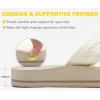 imageCOFACE Womens Orthopedic Sandals Comfortable Orthotic Soft Cushion Walking Slip On Ladies Cloud Cross Slides for Woman Size 511Beigeruns Big size Down