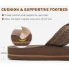 imageCOFACE Womens Orthopedic Sandals Comfortable Orthotic Soft Cushion Walking Slip On Ladies Cloud Cross Slides for Woman Size 511Brownruns Big size Down
