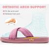 imageCOFACE Womens Orthopedic Sandals Comfortable Orthotic Soft Cushion Walking Slip On Ladies Cloud Cross Slides for Woman Size 511Dark Pinkruns Big size Down