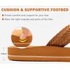 imageCOFACE Womens Orthopedic Sandals Comfortable Orthotic Soft Cushion Walking Slip On Ladies Cloud Cross Slides for Woman Size 511Khakiruns Big size Down