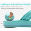 imageCOFACE Womens Orthopedic Sandals Comfortable Orthotic Soft Cushion Walking Slip On Ladies Cloud Cross Slides for Woman Size 511Lake Blueruns Big size Down