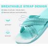 imageCOFACE Womens Orthopedic Sandals Comfortable Orthotic Soft Cushion Walking Slip On Ladies Cloud Cross Slides for Woman Size 511Lake Blueruns Big size Down
