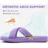imageCOFACE Womens Orthopedic Sandals Comfortable Orthotic Soft Cushion Walking Slip On Ladies Cloud Cross Slides for Woman Size 511Purpleruns Big size Down
