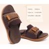 imageCOFACE Womens Orthotic Sandals Comfortable Plantar Fasciitis Arch Support Sandal Slippers Ladies Fashion Fabric Kint Slides Sandals with Lightweight Athletic Soft Cushion Footbed US Size 511Brown