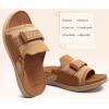 imageCOFACE Womens Orthotic Sandals Comfortable Plantar Fasciitis Arch Support Sandal Slippers Ladies Fashion Fabric Kint Slides Sandals with Lightweight Athletic Soft Cushion Footbed US Size 511Khaki