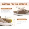 imageCOFACE Womens Orthotic Sandals Comfortable Plantar Fasciitis Arch Support Sandal Slippers Ladies Fashion Fabric Kint Slides Sandals with Lightweight Athletic Soft Cushion Footbed US Size 511Beige