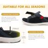 imageCOFACE Womens Orthotic Sandals Comfortable Plantar Fasciitis Arch Support Sandal Slippers Ladies Fashion Fabric Kint Slides Sandals with Lightweight Athletic Soft Cushion Footbed size 7 Grey