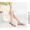 imageCOFACE Womens Orthotic Sandals Comfortable Plantar Fasciitis Arch Support Sandal Slippers Ladies Fashion Fabric Kint Slides Sandals with Lightweight Athletic Soft Cushion Footbed US Size 511Beige