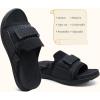 imageCOFACE Womens Orthotic Sandals Comfortable Plantar Fasciitis Arch Support Sandal Slippers Ladies Fashion Fabric Kint Slides Sandals with Lightweight Athletic Soft Cushion Footbed US Size 511Black